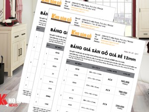 Bảng báo giá sàn gỗ công nghiệp 12mm năm 2017