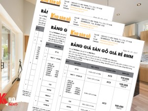 Bảng báo giá sàn gỗ công nghiệp 8mm năm 2017