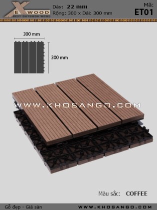 Vỉ Gỗ Nhựa Atwood VDT01-Đen Vỉ Gỗ Nhựa Atwood VDT01-Đen