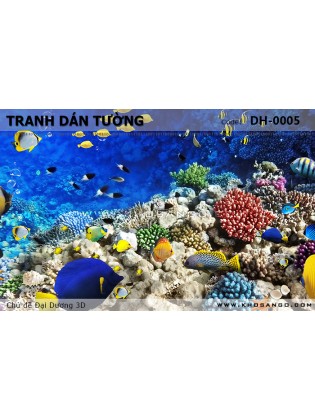 Tranh dán tường Đại Dương 3D DH-0005 Tranh dán tường Đại Dương 3D DH-0005