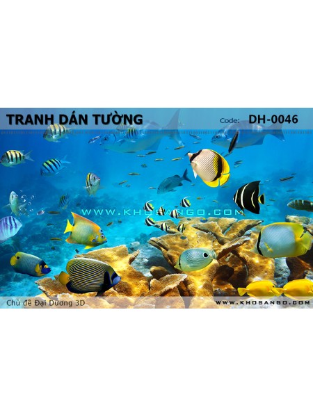 Tranh dán tường Đại Dương 3D DH-0046 Tranh dán tường Đại Dương 3D DH-0046