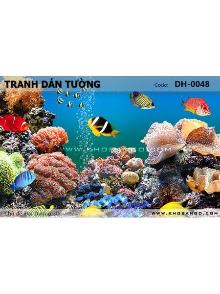 Tranh dán tường Đại Dương 3D DH-0048 Tranh dán tường Đại Dương 3D DH-0048