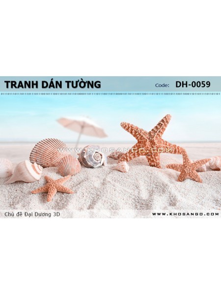 Tranh dán tường Đại Dương 3D DH-0059 Tranh dán tường Đại Dương 3D DH-0059