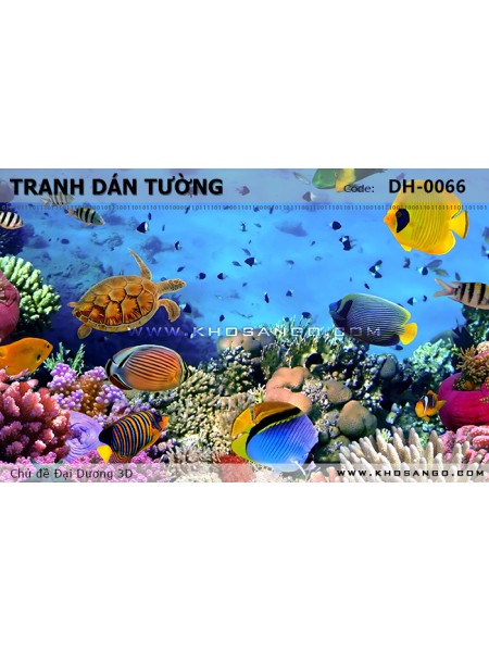 Tranh dán tường Đại Dương 3D DH-0066 Tranh dán tường Đại Dương 3D DH-0066
