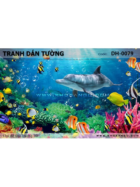 Tranh dán tường Đại Dương 3D DH-0079 Tranh dán tường Đại Dương 3D DH-0079