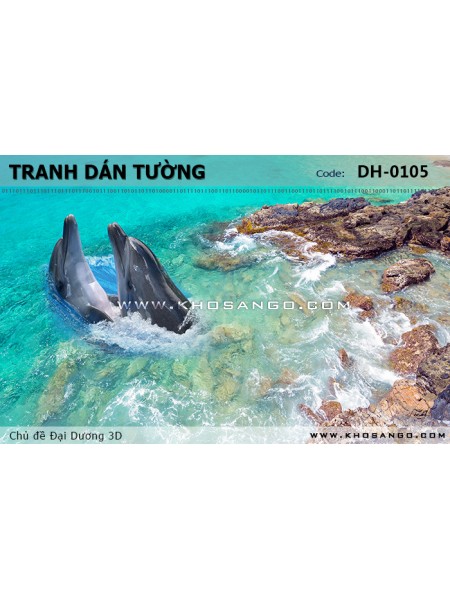 Tranh dán tường Đại Dương 3D DH-0105 Tranh dán tường Đại Dương 3D DH-0105
