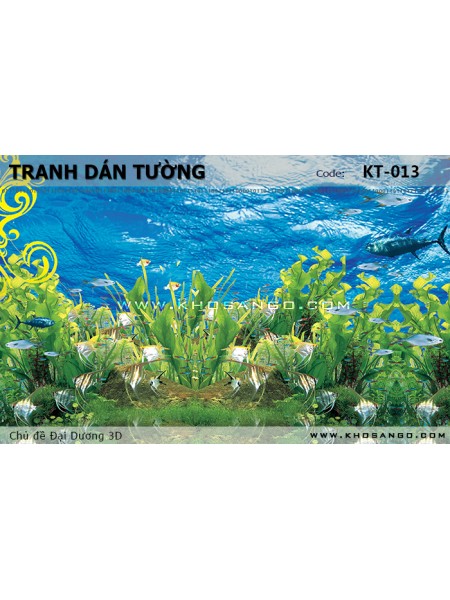 Tranh dán tường Đại Dương 3D KT-013 Tranh dán tường Đại Dương 3D KT-013