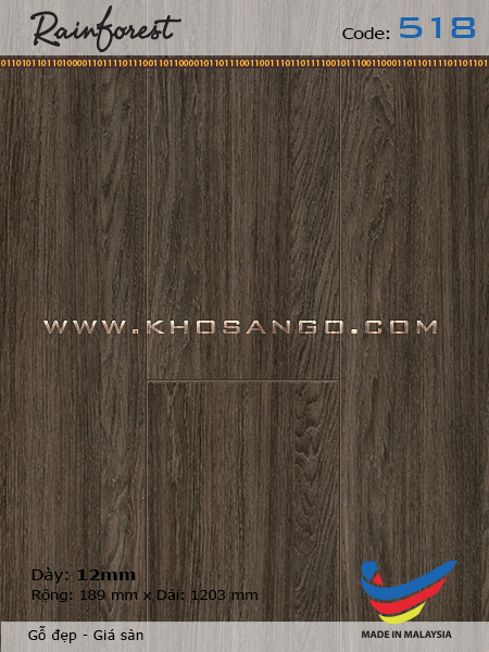 Sàn gỗ RainForest 518 Sàn gỗ RainForest 518