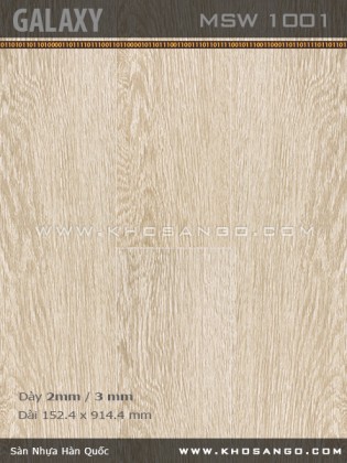 Sàn nhựa Galaxy MSW1001 Sàn nhựa Galaxy MSW1001
