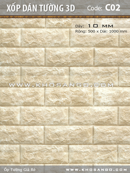 Xốp dán tường 3D C02 Xốp dán tường 3D C02