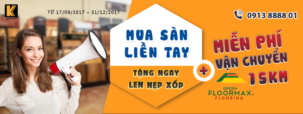 Chương trình khuyến mãi sàn gỗ công nghiệp Floormax Chương trình khuyến mãi sàn gỗ công nghiệp Floormax