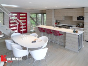 Sàn gỗ công nghiệp với màu sắc trong trang trí nội thất