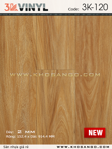 Sàn nhựa 3K Vinyl K120 Sàn nhựa 3K Vinyl K120