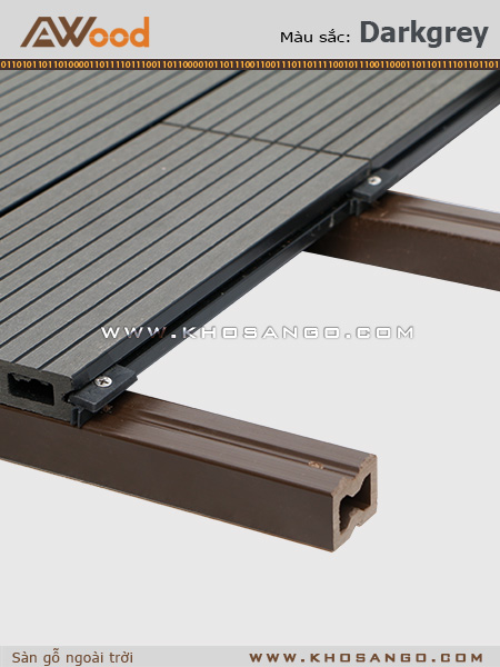 Sàn gỗ AWood HD140x25-4 Darkgrey