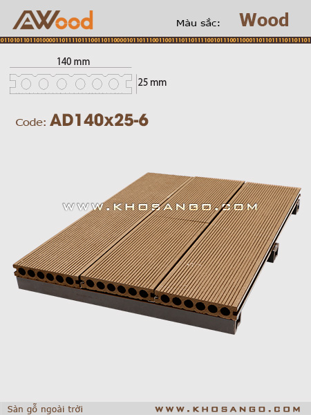 Sàn gỗ Awood AD140x25-6 Wood Sàn gỗ Awood AD140x25-6 Wood