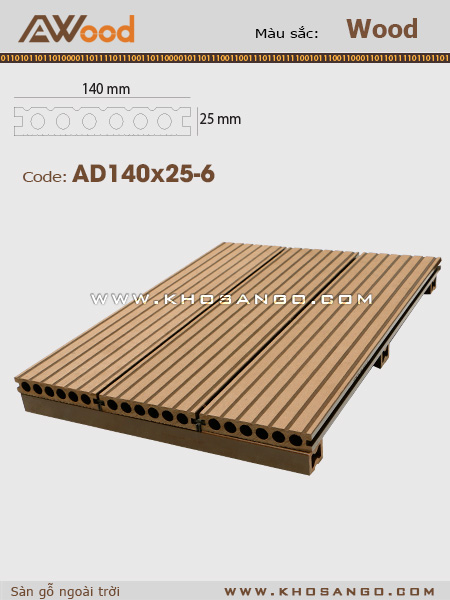Sàn gỗ Awood AD140x25-6 Wood Sàn gỗ Awood AD140x25-6 Wood