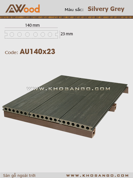 Sàn gỗ AWood AU140x23 Teak G