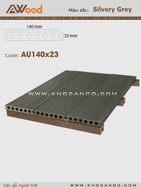 Sàn gỗ AWood AU140x23 Teak G