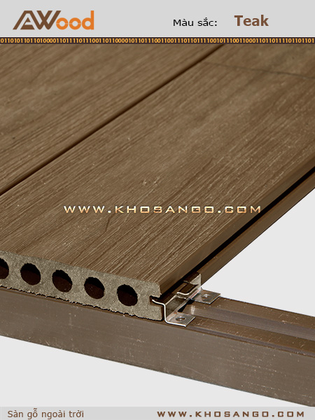 Sàn gỗ AWood AU140x23 Teak B