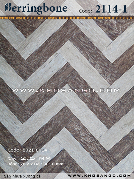 Sàn nhựa xương cá 2114-1 Sàn nhựa xương cá 2114-1