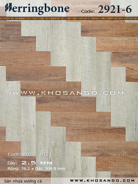 Sàn nhựa xương cá 2921-6 Sàn nhựa xương cá 2921-6