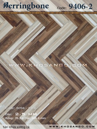 Sàn nhựa xương cá 9406-2 Sàn nhựa xương cá 9406-2