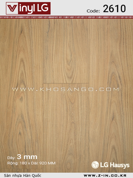 Sàn nhựa Vinyl LG 2610 Sàn nhựa Vinyl LG 2610