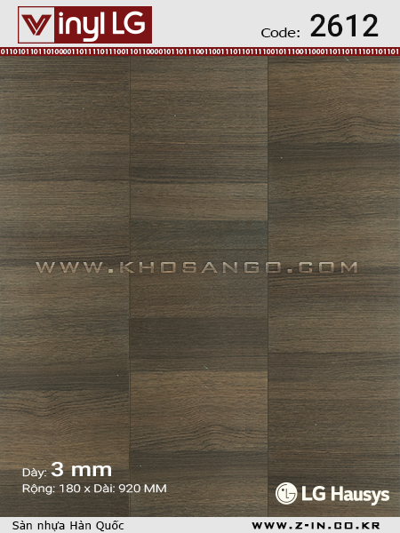 Sàn nhựa Vinyl LG 2612 Sàn nhựa Vinyl LG 2612