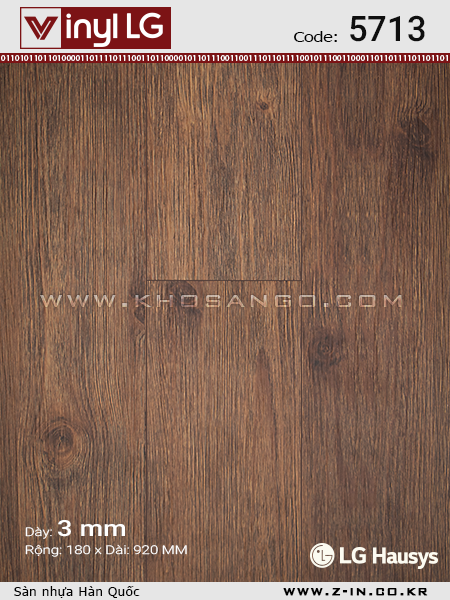 Sàn nhựa Vinyl LG 5713 Sàn nhựa Vinyl LG 5713