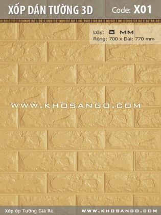 Xốp dán tường 3D X01 Xốp dán tường 3D X01