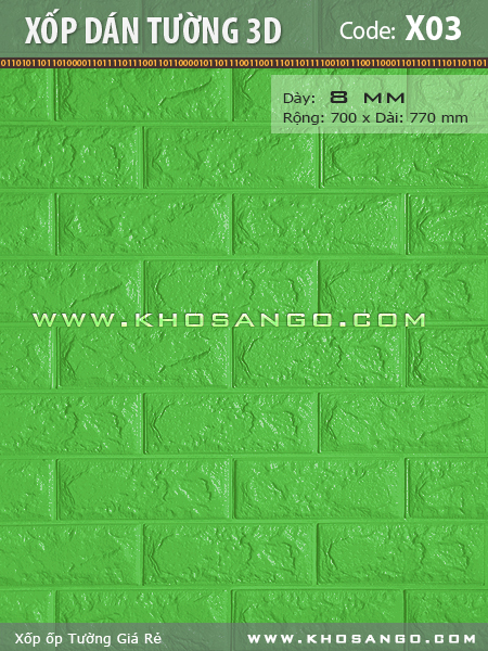 Xốp dán tường 3D X03 Xốp dán tường 3D X03