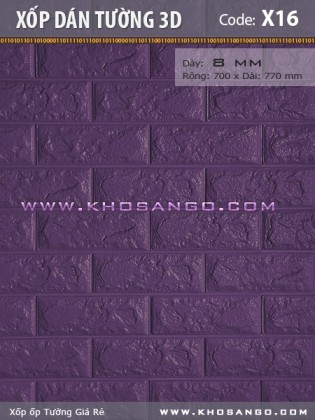 Xốp dán tường 3D X16 Xốp dán tường 3D X16