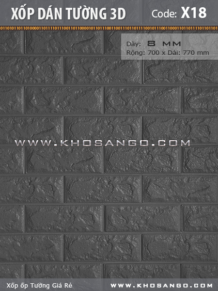 Xốp dán tường 3D X18 Xốp dán tường 3D X18