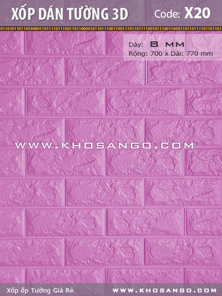 Xốp dán tường 3D X20 Xốp dán tường 3D X20