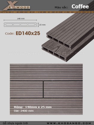 Sàn gỗ Exwood ED140x25-4 Coffee Sàn gỗ Exwood ED140x25-4 Coffee