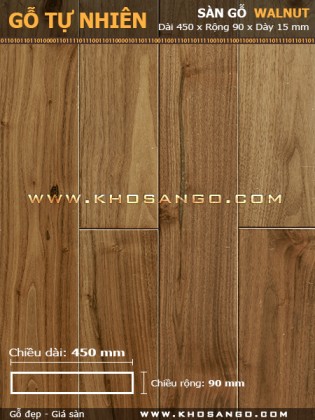 Sàn gỗ Walnut 450mm Sàn gỗ Walnut 450mm