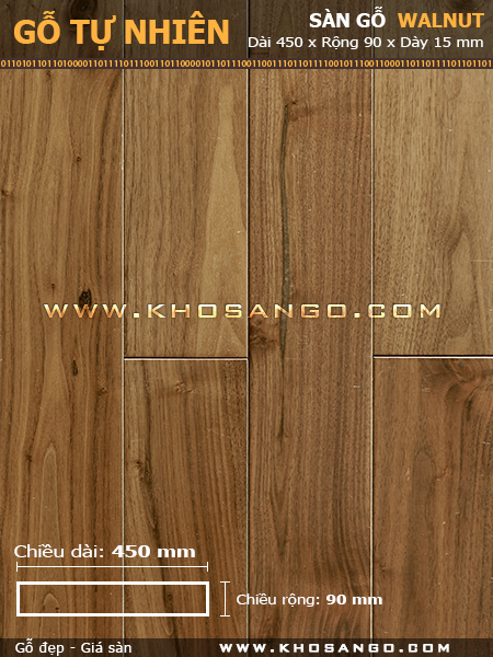 Sàn gỗ Walnut 450mm Sàn gỗ Walnut 450mm