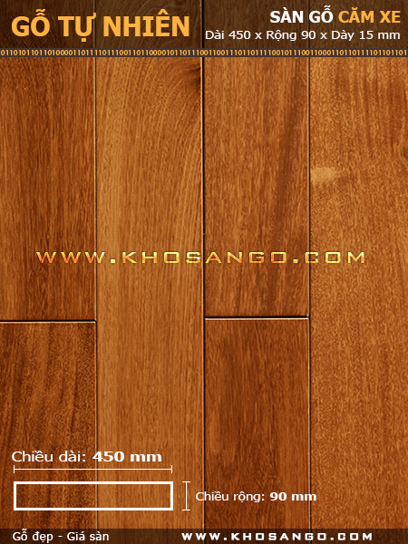 Sàn gỗ căm xe 450mm Sàn gỗ căm xe 450mm