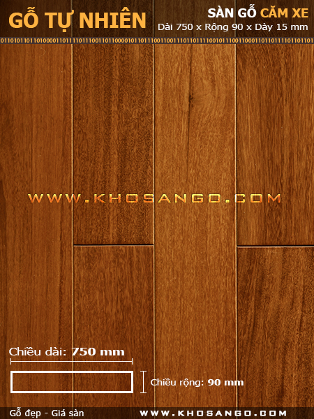 Sàn gỗ căm xe 750mm Sàn gỗ căm xe 750mm