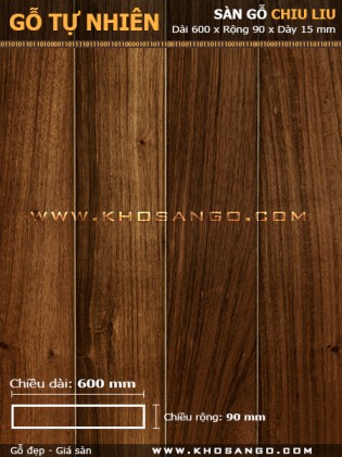 Sàn gỗ Chiu liu 600mm