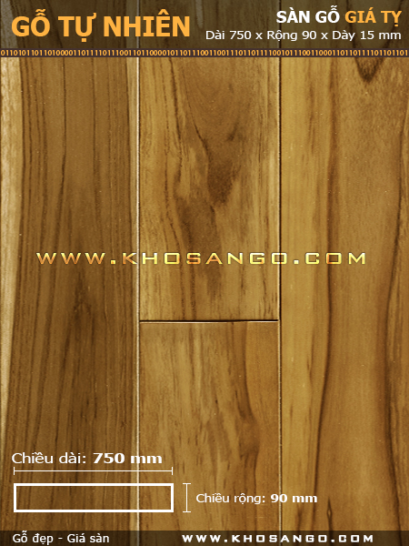 Sàn gỗ Giá tỵ-Teak 750mm Sàn gỗ Giá tỵ-Teak 750mm