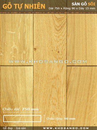 Sàn gỗ Sồi 750mm Sàn gỗ Sồi 750mm