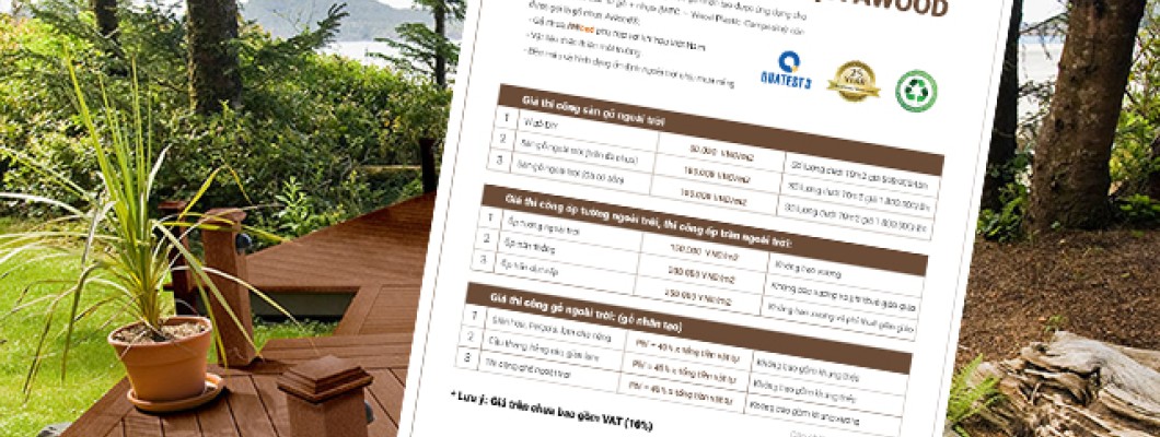 Báo giá thi công 1m2 sàn gỗ ngoài trời chịu nước