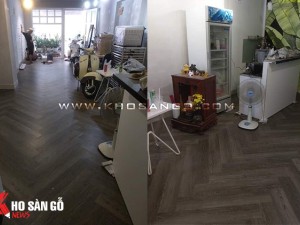 Hoàn thiện sàn nhựa dán keo tại Cư xá Đô Thành - Quận 3