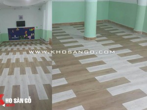 Lắp đặt sàn nhựa Fjord trang trí cho trường mầm non