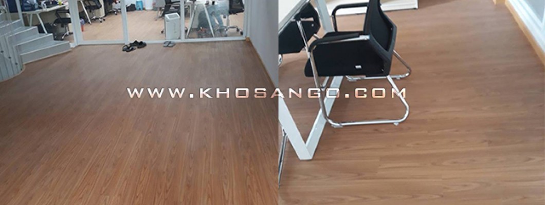 Sàn nhựa Awood SPC lót sàn văn phòng công ty tại khu dân cư City Land