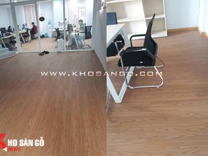 Sàn nhựa Awood SPC lót sàn văn phòng công ty tại khu dân cư City Land