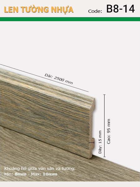 Len Tường nhựa B8-14 Len Tường nhựa B8-14