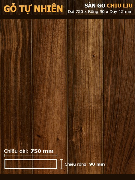 Sàn gỗ Chiu liu 750mm Sàn gỗ Chiu liu 750mm