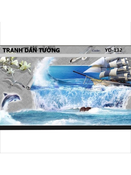Tranh dán tường Đại Dương 3D YD-132 Tranh dán tường Đại Dương 3D YD-132